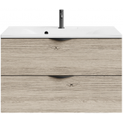 Тумба c раковиной Vod-ok Марко 90 черный/ореховый дубослив светлый