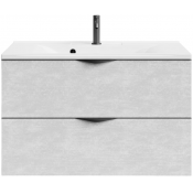 Тумба c раковиной Vod-ok Марко 90 черный/белый камень