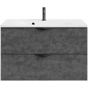Тумба под раковину Vod-ok Марко 90 черный/серый камень