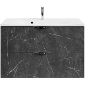 Тумба c раковиной Vod-ok Марко 90 хром/мрамор графит