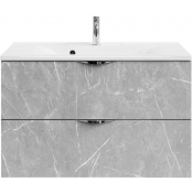 Тумба под раковину Vod-ok Марко 90 хром/мрамор белый