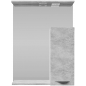 Зеркальный шкаф Vod-ok Марко 60 R с подсветкой черный/горный камень