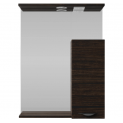 Зеркальный шкаф Vod-ok Марко 60 R с подсветкой черный/палисандр