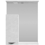 Зеркальный шкаф Vod-ok Марко 60 L с подсветкой, черный/белый камень 57805