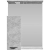 Зеркальный шкаф Vod-ok Марко 60 L с подсветкой, черный/горный камень 57807