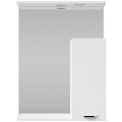 Зеркальный шкаф Vod-ok Марко 60 R с подсветкой, хром/белый глянец