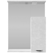 Зеркальный шкаф Vod-ok Марко 60 R с подсветкой хром/белый камень