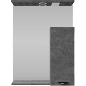 Зеркальный шкаф Vod-ok Марко 60 R с подсветкой, хром/серый камень 57806