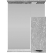 Зеркальный шкаф Vod-ok Марко 60 R с подсветкой, хром/мрамор белый софт тач 4044-2