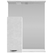 Зеркальный шкаф Vod-ok Марко 60 L с подсветкой хром/белый камень