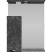 Зеркальный шкаф Vod-ok Марко 60 L с подсветкой, хром/мрамор графит софт тач 4044-3