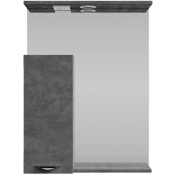 Зеркальный шкаф Vod-ok Марко 60 L с подсветкой хром/серый камень
