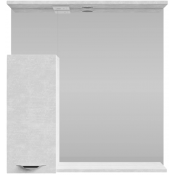 Зеркальный шкаф Vod-ok Марко 75 L с подсветкой хром/белый камень