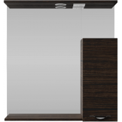 Зеркальный шкаф Vod-ok Марко 75 R с подсветкой хром/палисандр