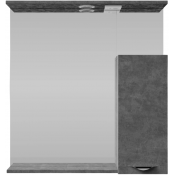 Зеркальный шкаф Vod-ok Марко 75 R с подсветкой, хром/серый камень 57806