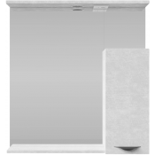 Зеркальный шкаф Vod-ok Марко 75 R с подсветкой, черный/белый камень 57805