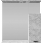 Зеркальный шкаф Vod-ok Марко 75 R с подсветкой черный/горный камень