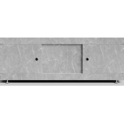 Экран-купе Vod-ok 150 мрамор белый софт тач