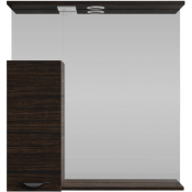 Зеркальный шкаф Vod-ok Марко 75 L с подсветкой, черный/палисандр 43101