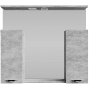 Зеркальный шкаф Vod-ok Марко 90 с подсветкой хром/горный камень