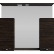 Зеркальный шкаф Vod-ok Марко 90 с подсветкой хром/палисандр