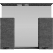 Зеркальный шкаф Vod-ok Марко 90 с подсветкой хром/серый камень