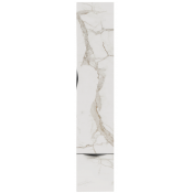 Шкаф-пенал Vod-ok Марко 30 R дверь и ящик, ручки черные, мрамор белый натур милк