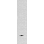 Шкаф-пенал Vod-ok Марко 35 R дверь и ящик, ручки хром, белый камень