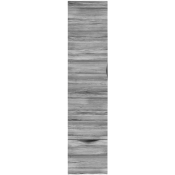 Шкаф-пенал Vod-ok Марко 35 L дверь и ящик, ручки черные, лиственница структурная контрастно-серая