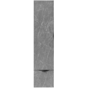 Шкаф-пенал Vod-ok Марко 35 L дверь и ящик, ручки черные, мрамор серый