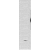 Шкаф-пенал Vod-ok Марко 35 L дверь и ящик, ручки черные, белый камень 57805