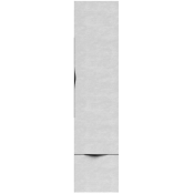 Шкаф-пенал Vod-ok Марко 35 R дверь и ящик, ручки черные, белый камень