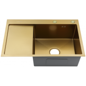 Мойка для кухни Fmark FSC6550C-R 65x50 матовое золото