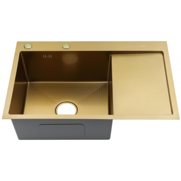 Мойка для кухни Fmark FSC7550C-L 75x50 матовое золото
