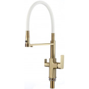 Смеситель для кухни Savol S-L1809C-02 бронза/белый