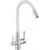 Смеситель для кухни Savol S-L1806-02 хром/белый