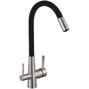 Смеситель для кухни Savol S-L1806L-01 сатин/черный