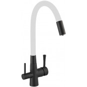 Смеситель для кухни Savol S-L1806H-02 черный/белый