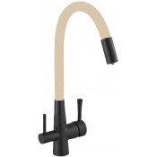 Смеситель для кухни Savol S-L1806H-12 черный/бежевый