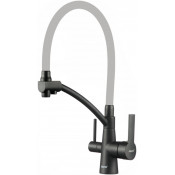 Смеситель для кухни Savol S-L1805H-04 черный/серый