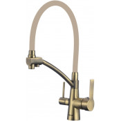 Смеситель для кухни Savol S-L1805C-12 бронза/бежевый