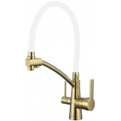 Смеситель для кухни Savol S-L1805B-02 золото/белый