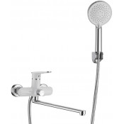 Смеситель для ванны Savol S-600609AW хром/белый