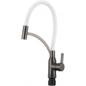 Смеситель для кухни Fmark FS8244Q-02 графит/белый