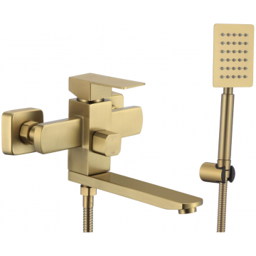 Смеситель для ванны Fmark FS8104C матовое золото