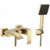 Смеситель для ванны Fmark FS8624C матовое золото 