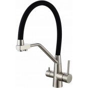 Смеситель для кухни Fmark FS0662-L01 сатин/черный