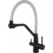 Смеситель для кухни Fmark FS0662-H02 черный матовый/белый матовый