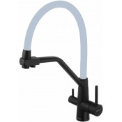 Смеситель для кухни Fmark FS0662-H04 черный матовый/серый