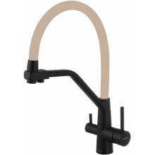Смеситель для кухни Fmark FS0662-H12 черный матовый/бежевый